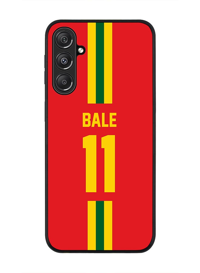 Stylizedd Rugged Black Edge case for Samsung Galaxy M34 5G, Custom Slim fit Thin Phone Case Cover - Football Team - Wales, Player Name - Bale - Image 1