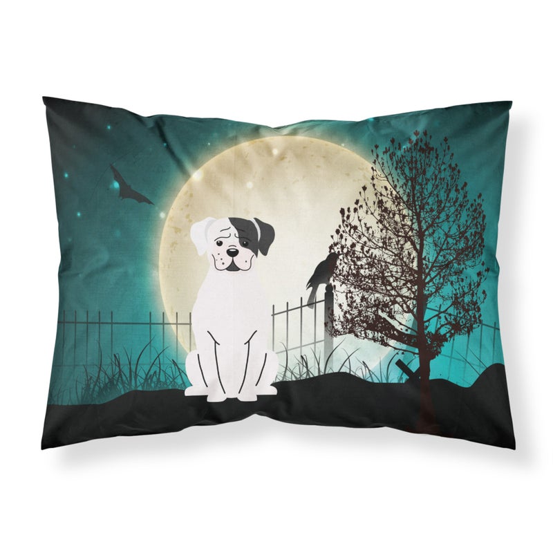 Caroline's Treasures ""Caroline's Treasures Halloween Scary White Boxer Cooper Fabric Standard Pillowcase BB2304PILLOWCASE  Multicolor"" 