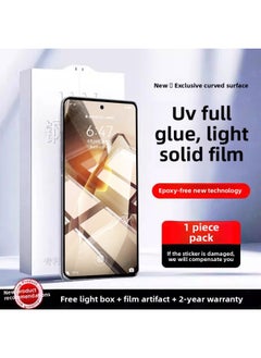 For One Plus 13 Tempered Film 12ace3 One Plus Ace2pro One Plus 11 Mobile Phone Ace5oppo10pro9-Colour:Uv Full Glue Light Solid Film [glass Texture★Glue-free Glue】ultra-clear 1 Set★Free Artifact + Uv Light-Size:Oneplus 12