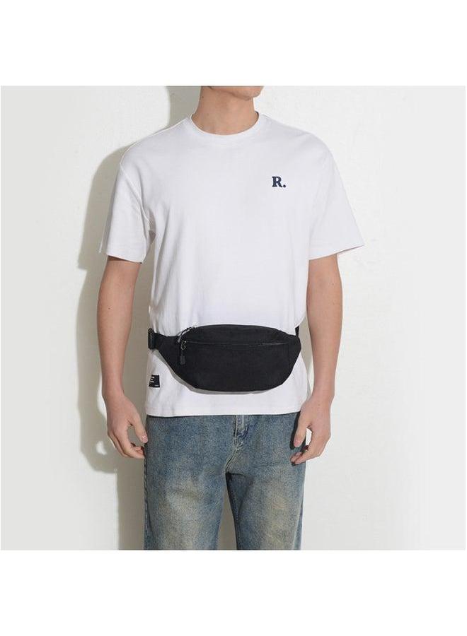 Generic OxFord Cloth Waterproof Outdoor Multi-Layer Sportswear Mobile Phone Waist Bag Men's Work Durable Crossbody Mountaineering Bag-Color:Black  - Image 3