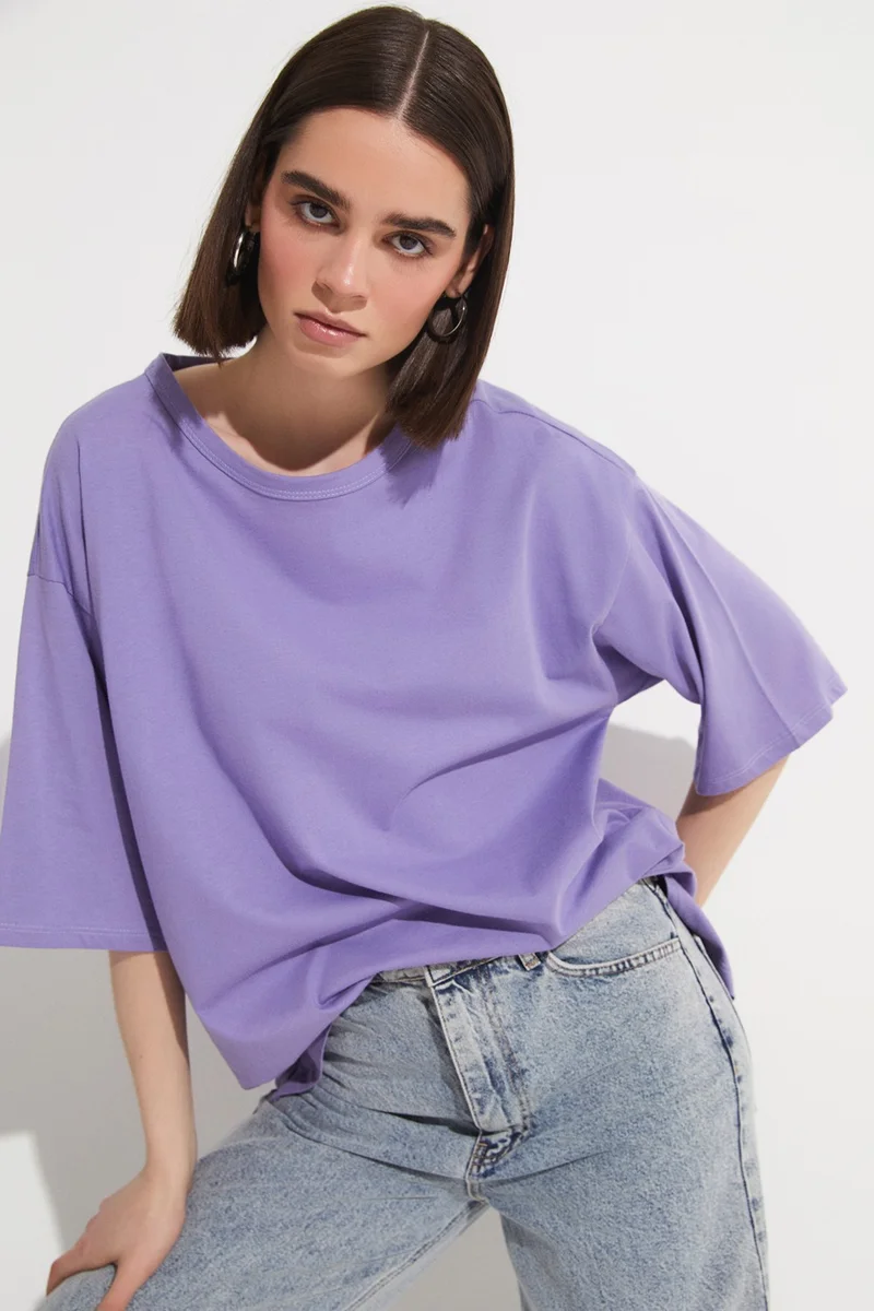 JUNE Loose Cut 100% Cotton T-Shirt