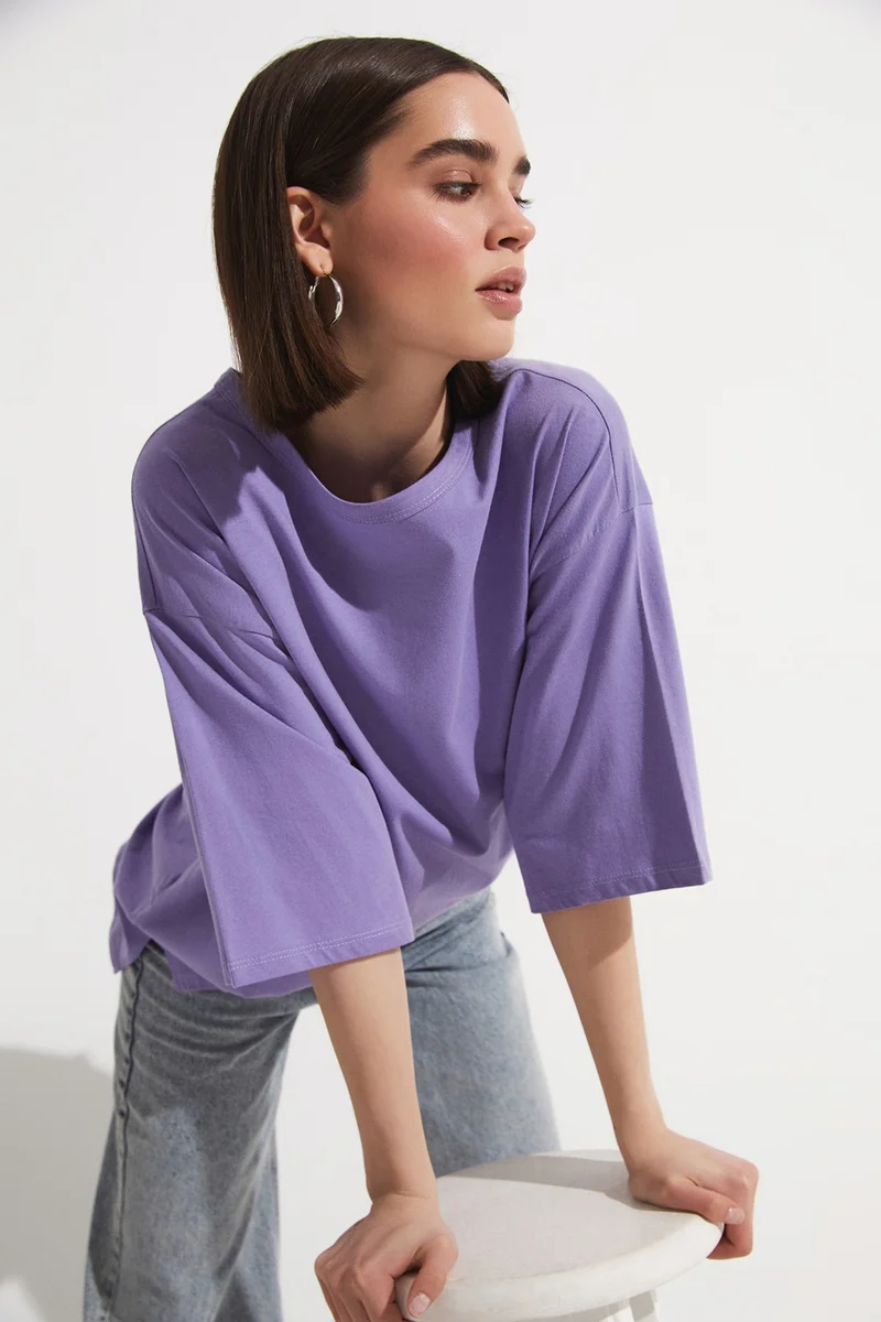 JUNE Loose Cut 100% Cotton T-Shirt