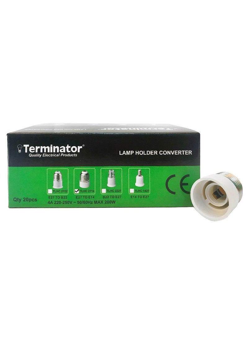 Terminator Bulb Holders Converter E27-E14B 