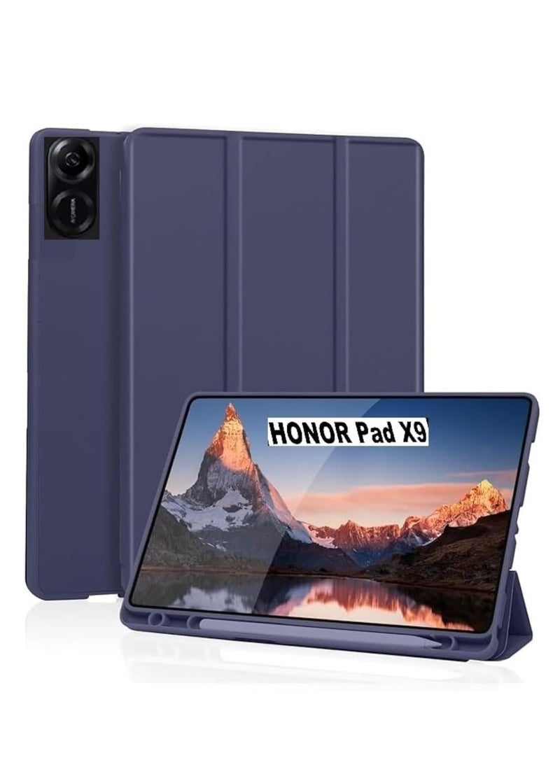 Generic Case Compatible with , Smart Cover with Pencil Holder for Honor Pad X9 11.5 inch 2023 Auto Sleep/Wake (Blue)  - Image 1