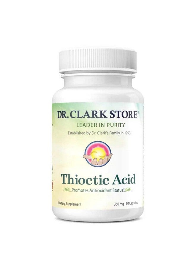 Dr Clark Store Dr. Clark Thioctic Acid Supplement - 360mg, 90 Capsules, Supports Healthy Liver Function & Antioxidant Protection - Image 1