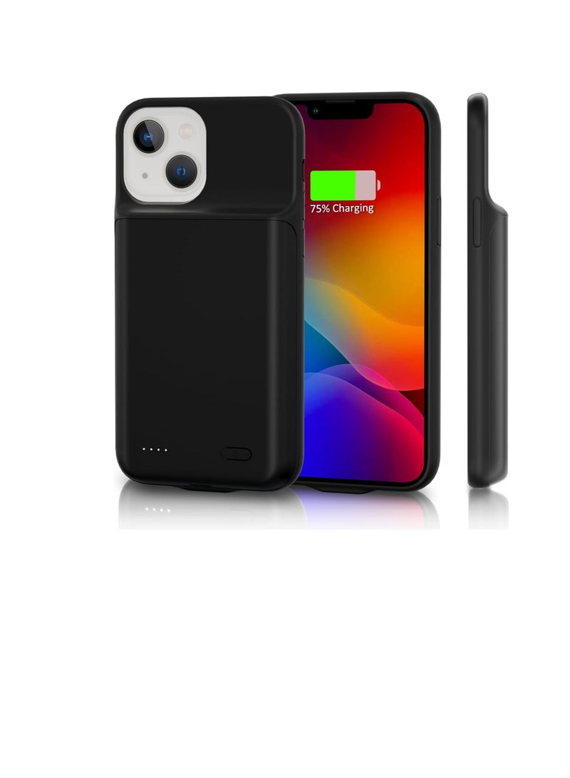 Battery Case for iPhone 13 [7000 Mah] Additional Battery Charging Case Battery Case Mobile Phone Case Battery Case Power Bank Case for iPhone 13, Ultra Thin and Portable Battery Case [6.1  - Image 1