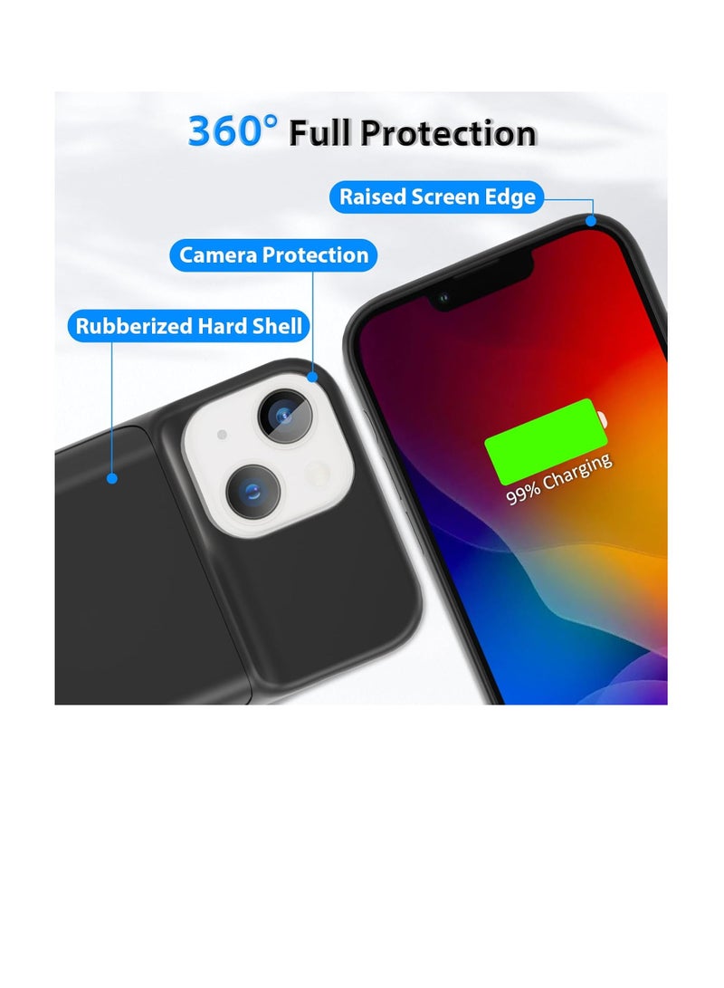 Battery Case for iPhone 13 [7000 Mah] Additional Battery Charging Case Battery Case Mobile Phone Case Battery Case Power Bank Case for iPhone 13, Ultra Thin and Portable Battery Case [6.1  - Image 3