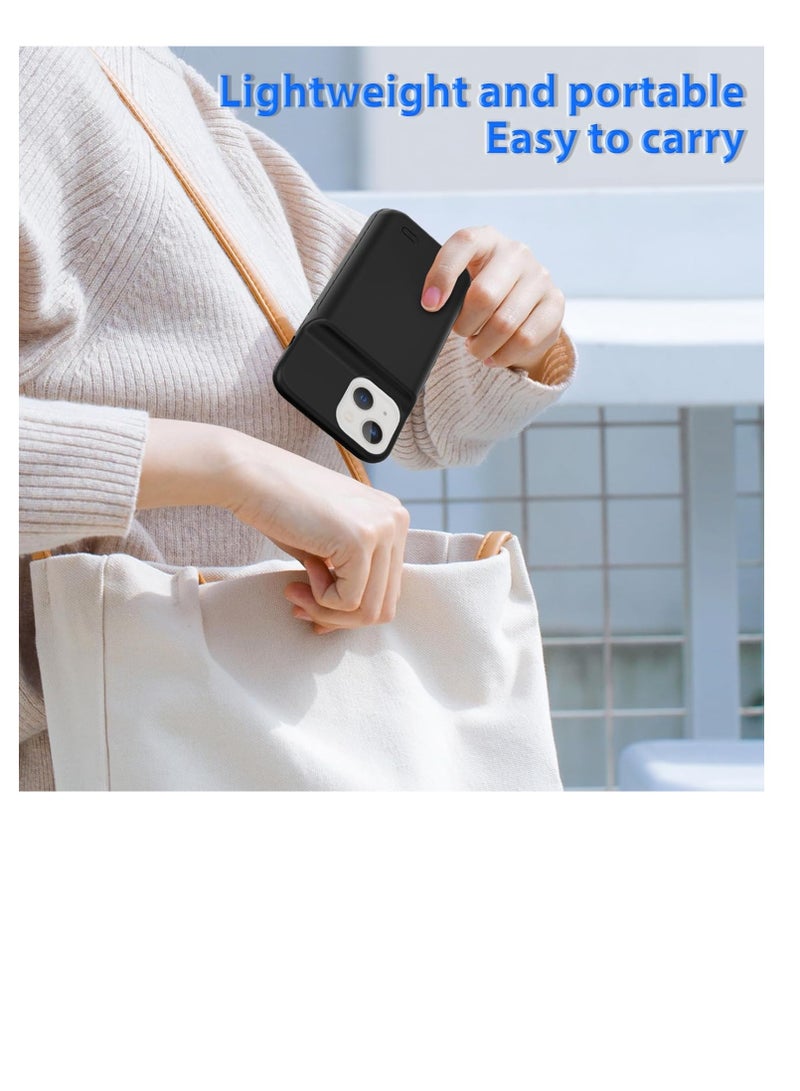 Battery Case for iPhone 13 [7000 Mah] Additional Battery Charging Case Battery Case Mobile Phone Case Battery Case Power Bank Case for iPhone 13, Ultra Thin and Portable Battery Case [6.1  - Image 5