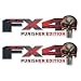 GOLD HOOK FX4 Decals Replacement Stickers Compatible with Ford F150 Truck Skull Edition Set of 2 Premium Series Metallic Finish - Image 2