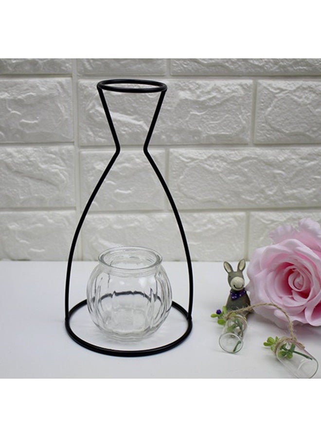 NIBEMINENT Shelving Flower Ornament Office Vase Black - Image 3