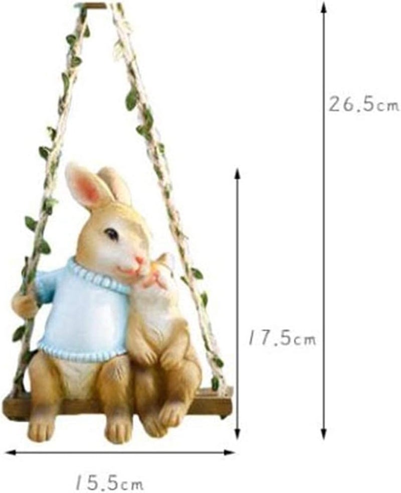 The Decorshed Outdoor Climbing and Tree Climbing Animals, Terrace, Garden, Balcony, Courtyard Decorations, and Animal Home Decoration (Bunny Mother Baby) - Image 3