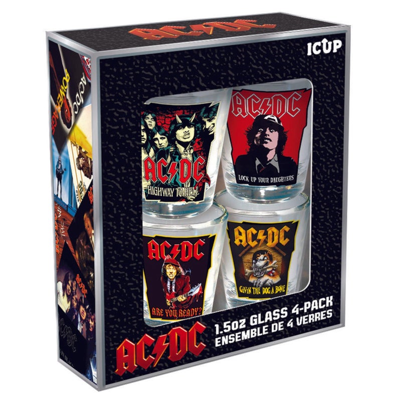ICUP ACDC Icons 4 Piece Shot Glass Set
