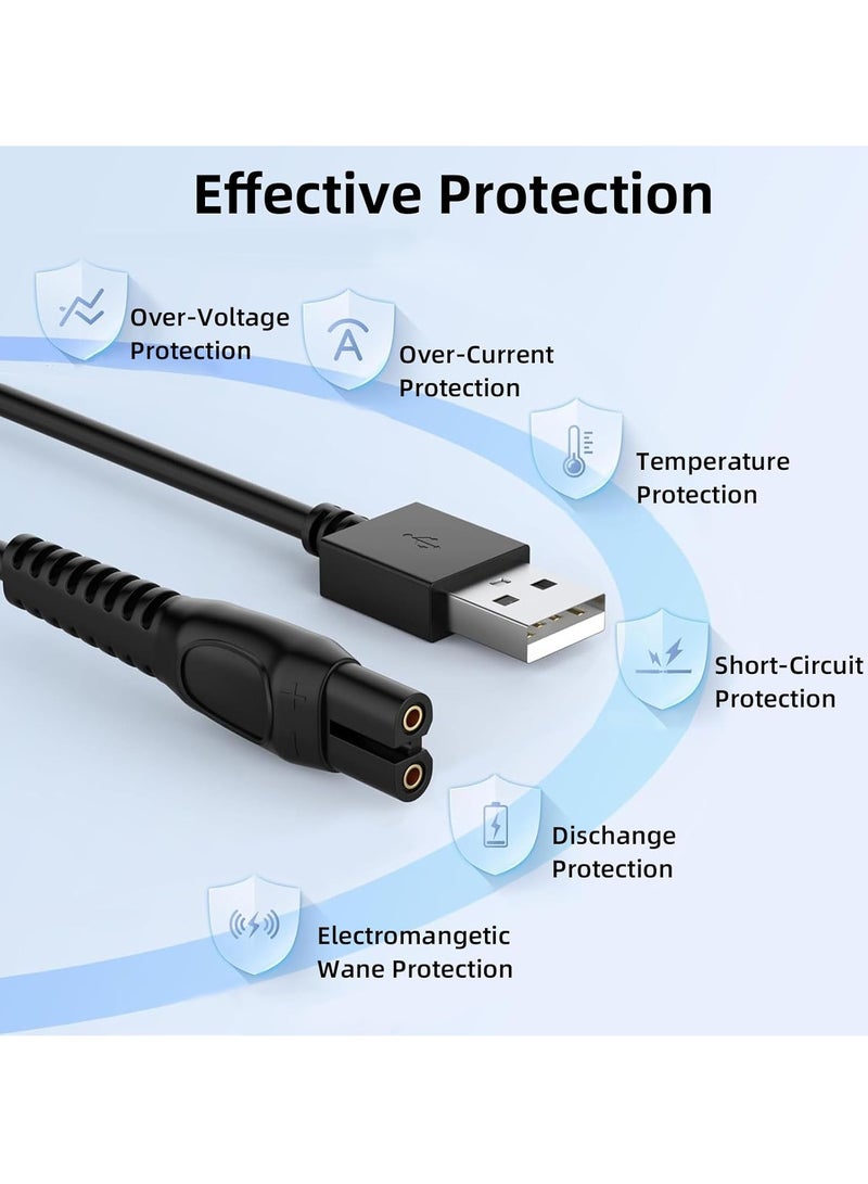 5V Shaver Charger Compatible with Philips Norelco QP2724/90 QP2834 QP1324 MG5910 QP6531 MG7910 PQ888 PQ889 MG9510 MG9520 Trimmer,Charging Cable for Shaver Series 2400,2600,3600 - Image 5