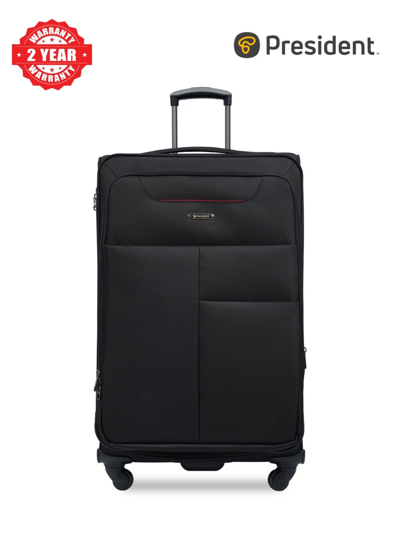 President 3-Piece Expandable Soft-Side Luggage Set - High-Quality Heavy Duty Travel Bags with Multi-Pocket Storage ( Model 961-3 ) BLACK - Image 2