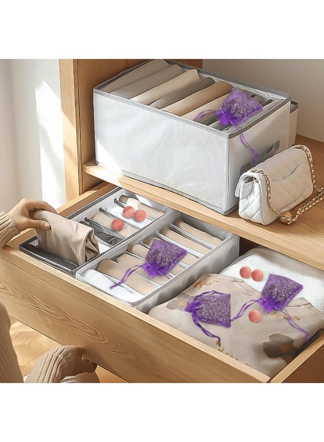 Cedar Blocks for Clothes Storage, 48 Cedar Balls and 15 Lavender Sachet Bags, Fresh Scents Home Fragrance Sachets for Drawers and Closets, Pack of 17 - Image 4