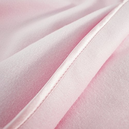 TL Care Fleece Blanket with Silk-Like Satin Trim, Soft, Warm & Cozy, Pink, 30" x 30" for Boys and Girls, Perfect for Baby Carrier, Stroller, Travel and Gifting - Image 4