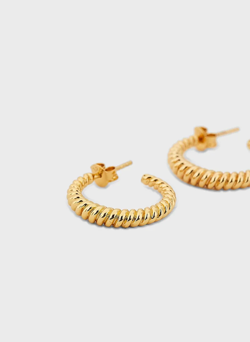 OLIVIA BURTON Rope Twist Hoop Earrings