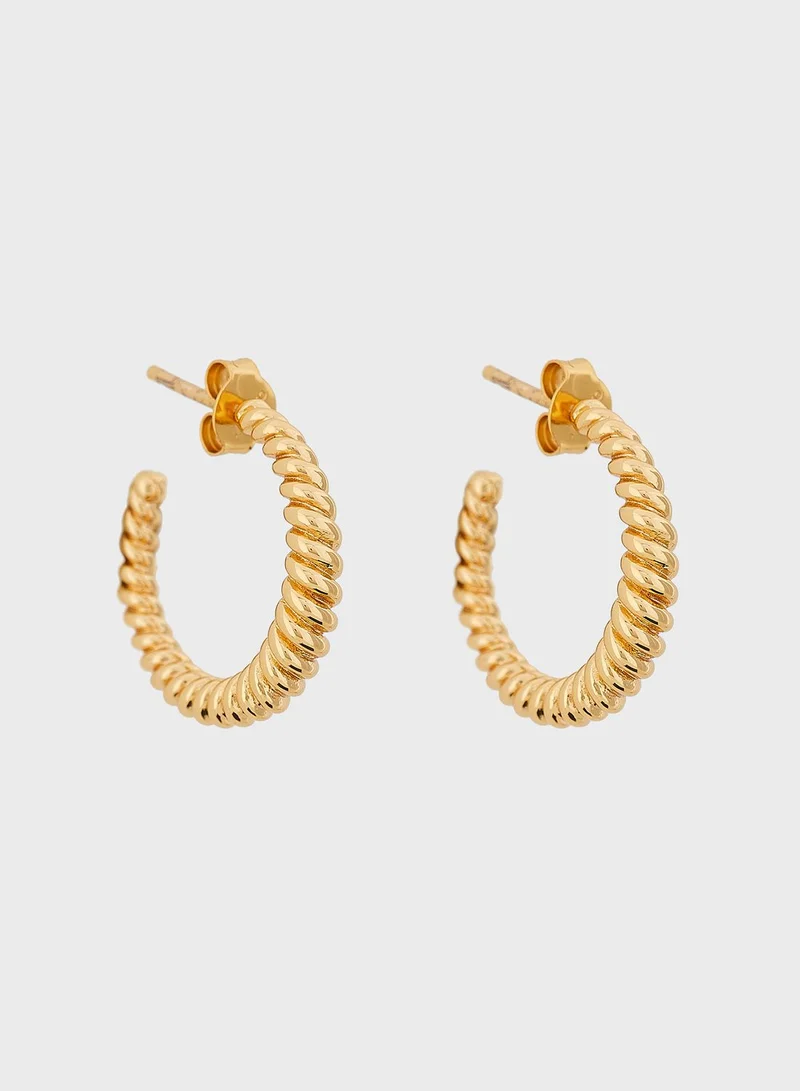 OLIVIA BURTON Rope Twist Hoop Earrings