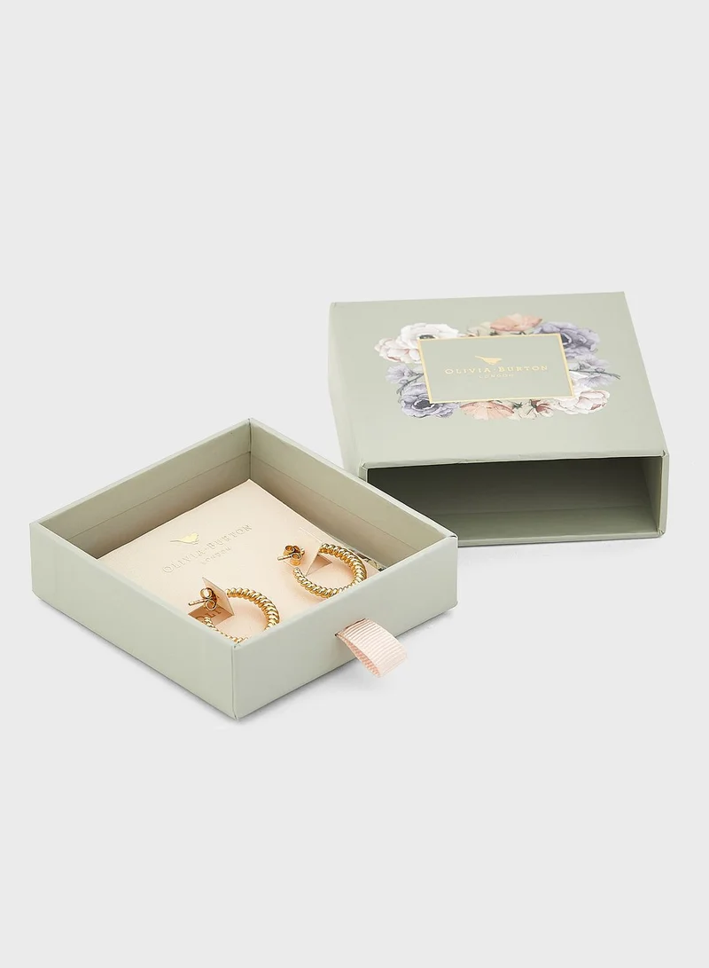 OLIVIA BURTON Rope Twist Hoop Earrings
