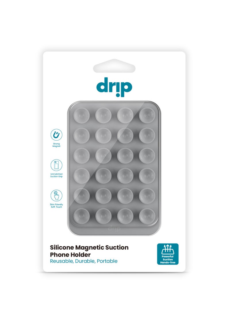 DRIP Magnetic silicone adhesive stand for mobile-Grey - Image 3