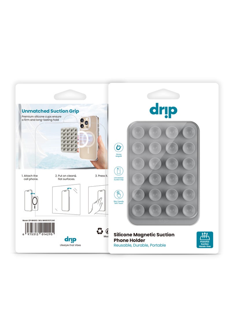 DRIP Magnetic silicone adhesive stand for mobile-Grey - Image 4