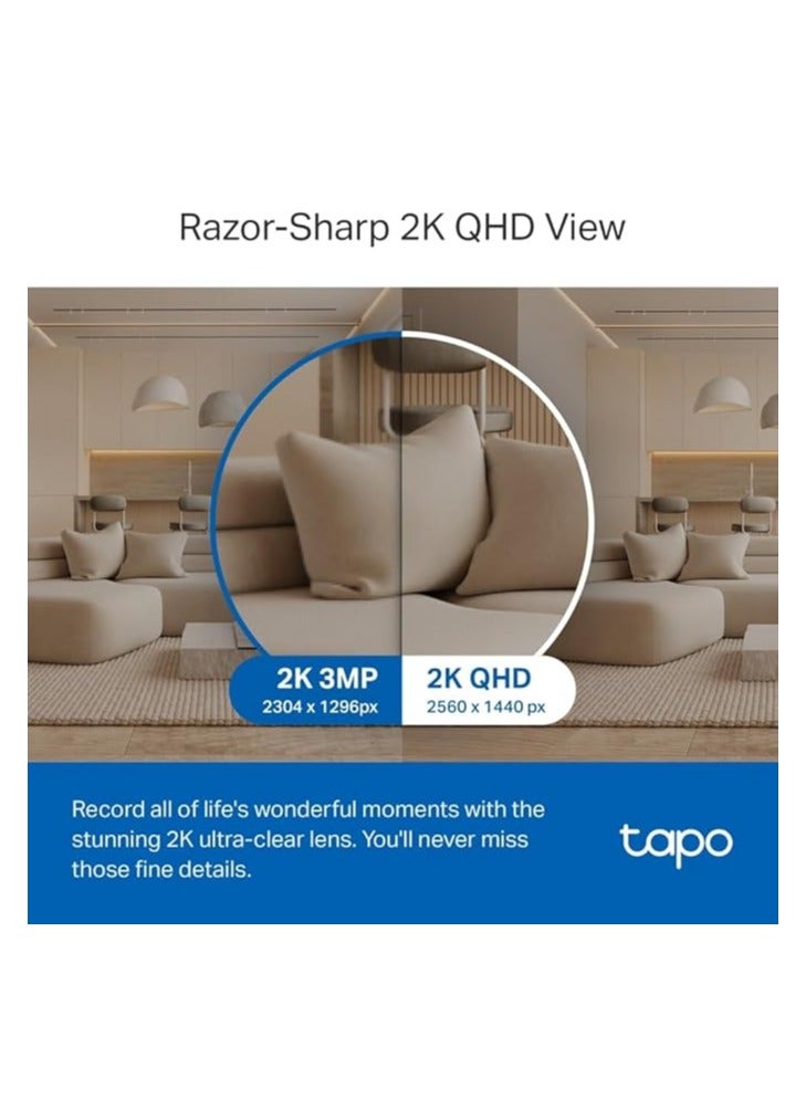 tapo TP-Link Tapo C220 Pan/Tilt Smart AI 2K 4MP QHD 1440p Home Security Wi-Fi Camera| Alexa & Google Assistant Enabled |Night Vision|Two-Way Audio| Motion Detection - Image 3