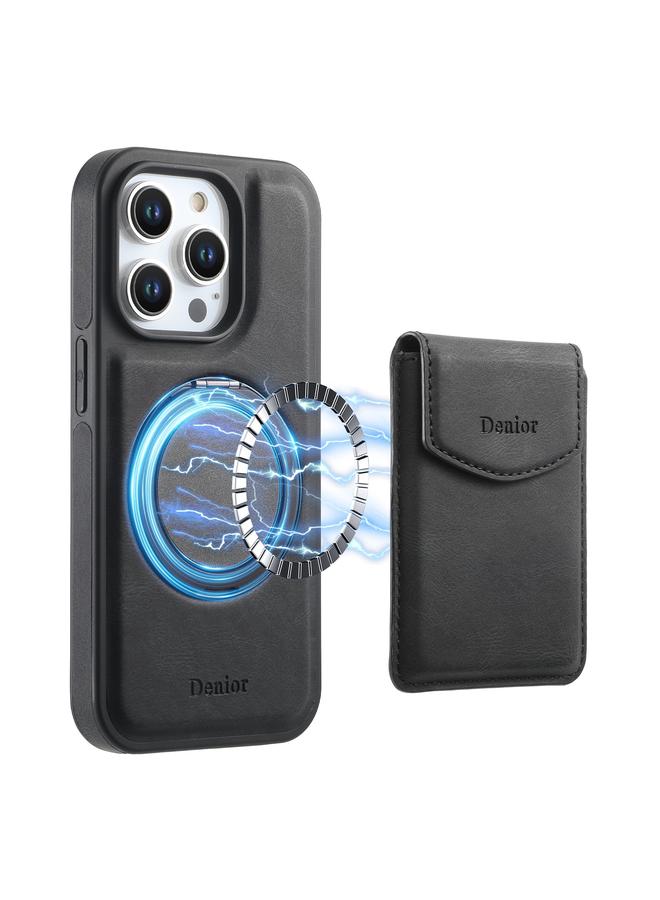 Denior Case For iPhone 12 Pro Max D20 Skin Feel MagSafe Holder Detachable Card Slot Phone Case - Image 1