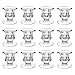 dedoot Candle Holders, Pack of 12 Glass Taper Candle Holders Centerpiece Clear Candlestick Holders Fit 3/4" Taper - Image 2