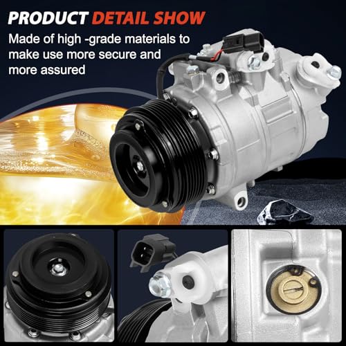 HPEVA Air Conditioner AC Compressor with Ford Explorer 2011 2012 2013 2014 2015#V6 3.5L,3496CC,Keep Cooling - Image 3
