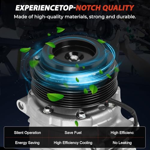 HPEVA Air Conditioner AC Compressor with Ford Explorer 2011 2012 2013 2014 2015#V6 3.5L,3496CC,Keep Cooling - Image 5