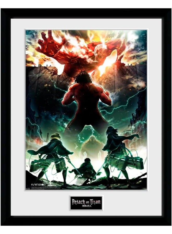Click to see full view Attack On Titan Key Art 30 x 40cm Framed Collector Print
