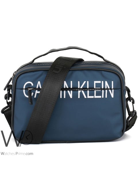 Navy Blue Calvin Klein Shoulder Crossbody Men Waterproof Hand Bag Ck