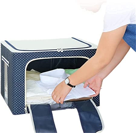QUALIZA Storage Bags for Clothes Large Cloth Storage Box Saree Organisers Storage for Wardrobe Storage Bag Storage Boxes for Clothes Cloth Storage Bag Blanket Storage Bags - Image 3