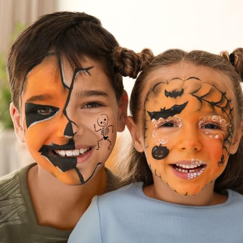 CODOHI 50 Pcs Face Paint Stencils, Body Facial Painting Templates, Diverse Designs for Makeup, Halloween, Party Art Painting - Image 3