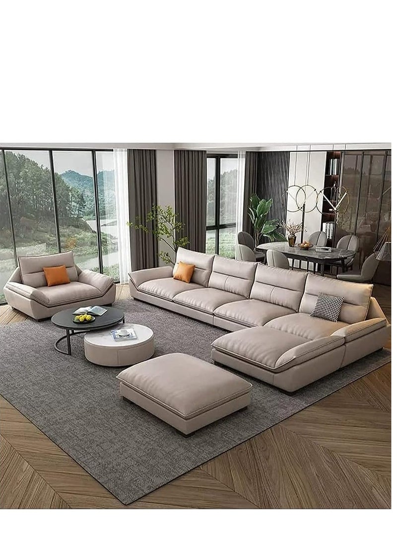 Comfynest Overstuffed multifunction Wooden frame furniture sofa living room set PU leather  - Image 1
