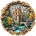 MEATRN Castle 500 Pieces Wooden Puzzles for Adults Majestic Autumn Castle Landscape Jigsaw Puzzles Premium Stress Relief Brain Teaser Premium Decorative Gift 164x165 in - Image 2