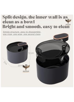 HOPHOP HOPHOP Cat Water Fountain Adjustable Water Flow Drinking, Automatic Carbon Activated Filter Fountain (3 Flow Modes and 4 filter elements), Electric Dispenser with Led Light for Dogs And Multiple Pets  - Image 3