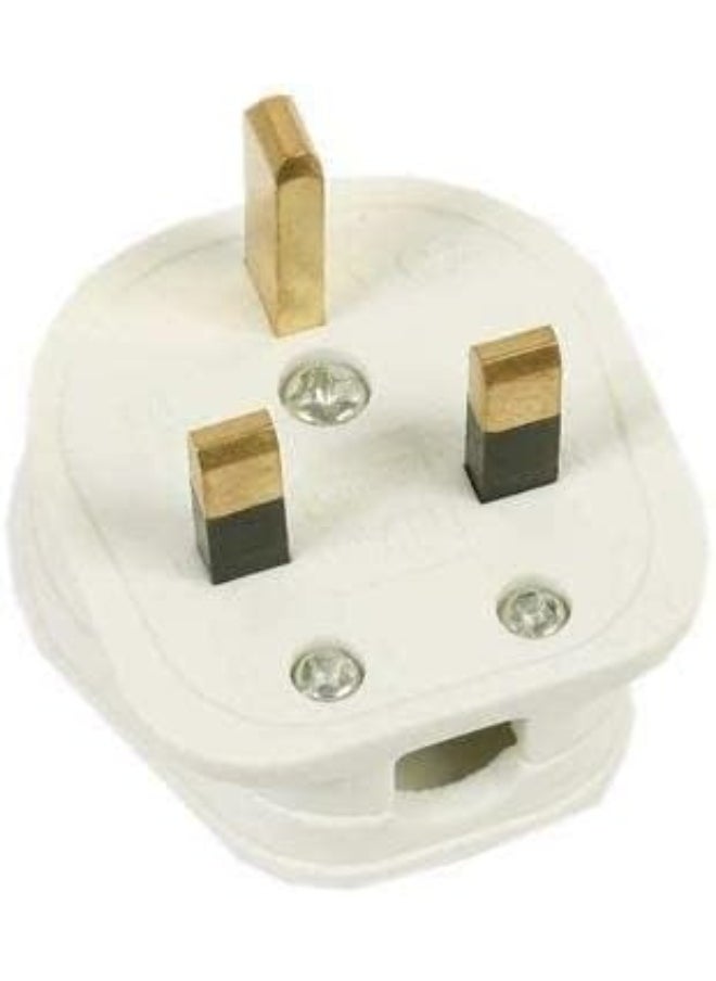 RR Rr White Fused 13A Plug Top Uk 3Pin British Plug Connector Cord Adapter Electrical Plug Socket Mains Top Appliance Power Socket Fuse Adapter  - Image 2