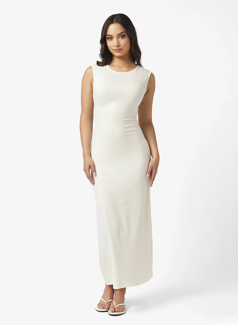 جينجر بيسيكس Sleeveless Bodycon Knitted Maxi Dress