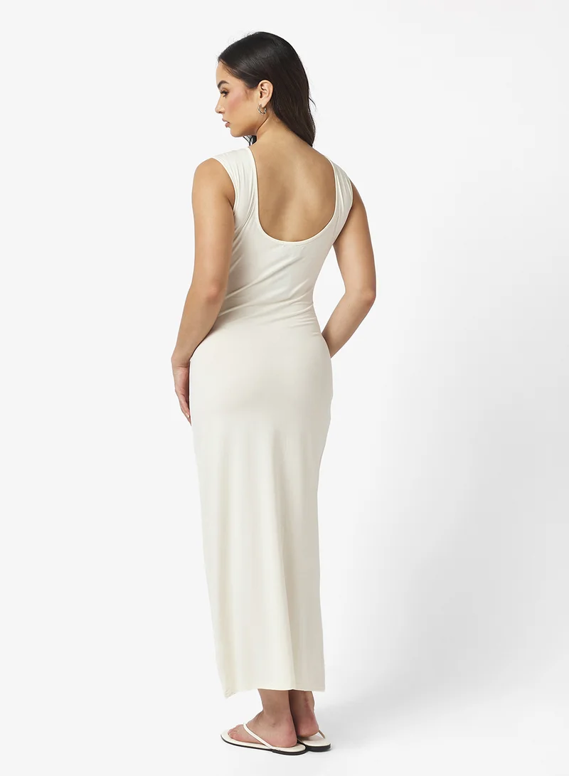 جينجر بيسيكس Sleeveless Bodycon Knitted Maxi Dress