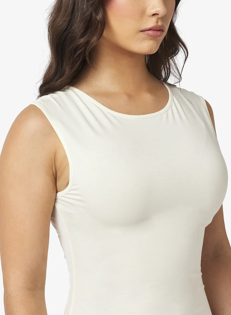 جينجر بيسيكس Sleeveless Bodycon Knitted Maxi Dress