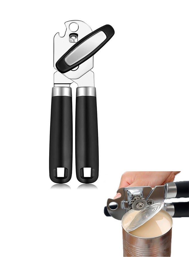 فتاحة العلب ، فتاحة زجاجات فتاحة علب يدوية متعددة الوظائف 3 في 1 ، فتاحة علب من الفولاذ المقاوم للصدأ المتينة للمطبخ مع حواف ناعمة ، مناسبة لكبار السن في المطبخ - Image 1