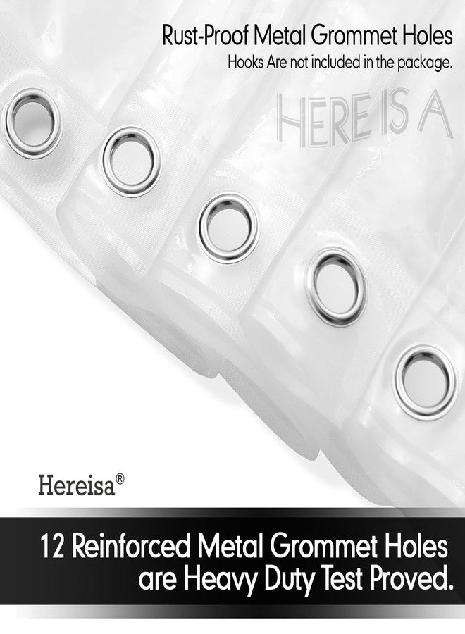 Hereisa Holographic Shower Curtain Liner, 72 x 72 Inches PEVA Plastic Shower Liner with 3 Weighted Magnets and 12 Rustproof Metal Grommet, Medium Weight Waterproof Shower Curtain - Feather - Image 4