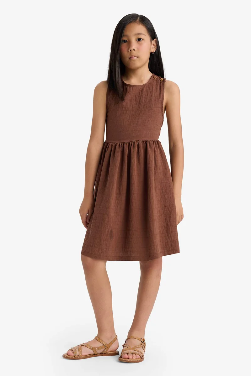 ديفاكتو Regular Fit Strappy Woven Dress