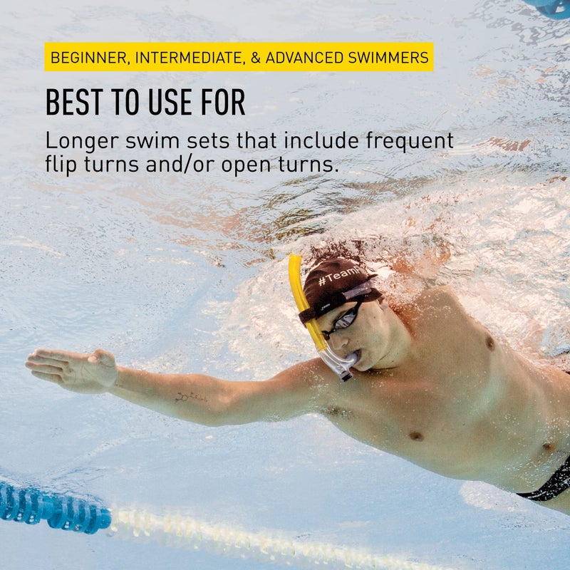 FINIS Original Swimmer's Snorkel Center-Mount Snorkel Set for Swimming Laps & Training - Snorkel Gear with Adjustable Fit, Silicone Mouthpiece, and Purge Valve - Junior Size - Image 5