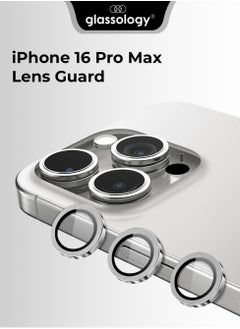 glassology iPhone 16 Pro Max Lens Guard Scratch Resistant Anti-Fingerprint Camera Protection (Silver)  - Image 1