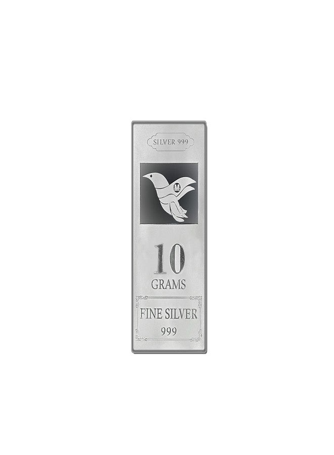 MAA SILVER سبيكة فضة نقية من MAA SILVER، وزنها 10 غرامات، تحمل علامة الجودة BIS، مع نقش طائر، مثالية كهدية أو للاستثمار (نقاء 999) (10 غرامات من الفضة). - Image 3