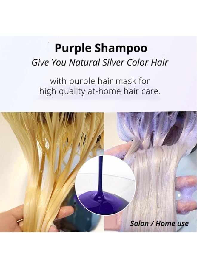 VIKADA 275ml Silver & Purple Shampoo for Blonded Hair, Intensive Silver Shampoo, Toning & Brightening, Blonde, Platinum, Gray, White Hair, Anti-Yellow Tint, Moisturizing - Image 4