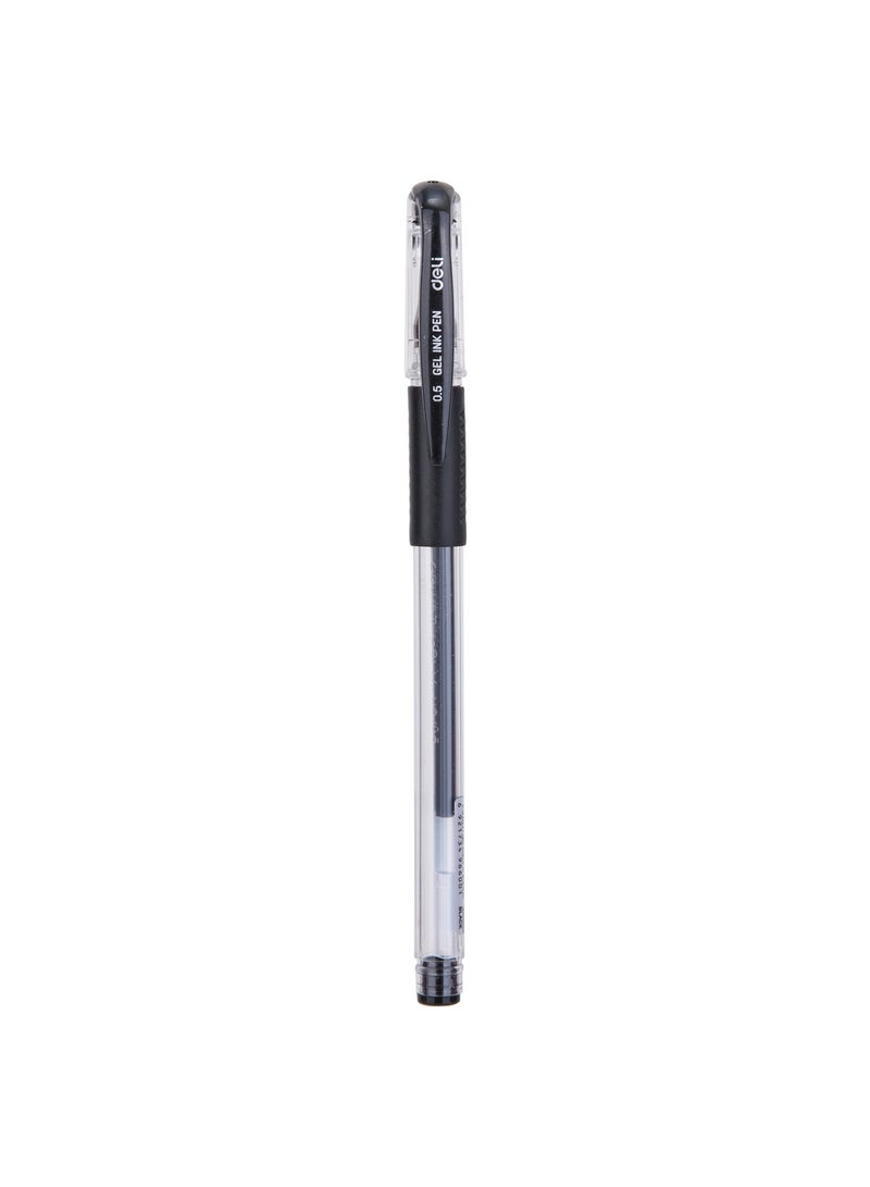 Deli E6600 Black 0.5mm Gel Pens – Pack of 12 - Image 2
