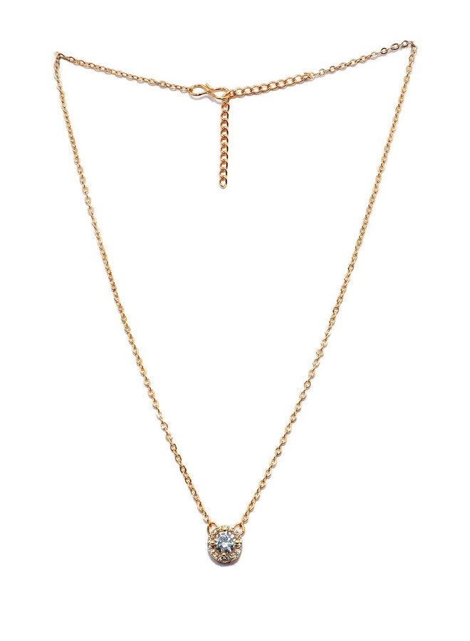 JHB American Diamond Boll Pendant Short Chain For Women's and Girl's - Image 1